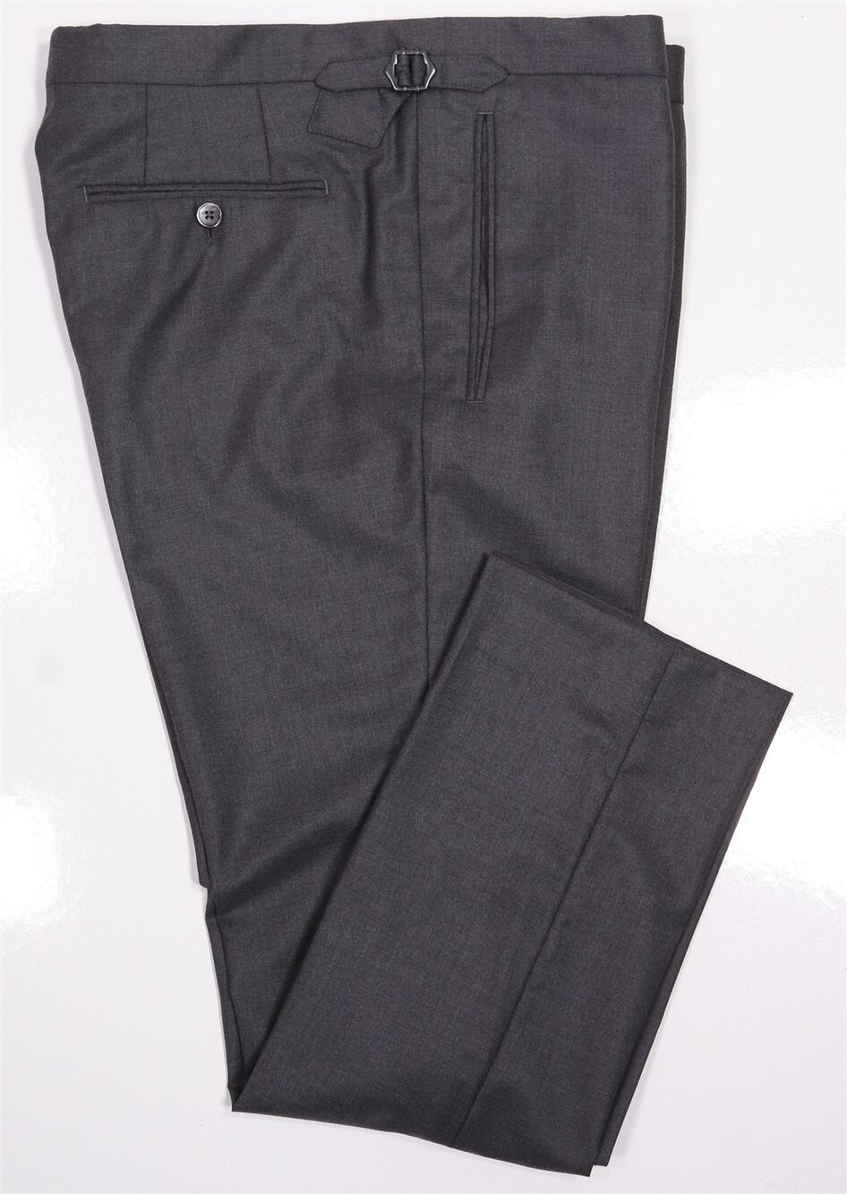 Men's Charcoal Dress Pants - Classic Tailored Trousers